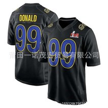 NFL 유니폼 수양팀 Rams 자수 럭비복 대외무역도매 3# 10#KUPP 16#GOFF 99#, 99 블랙