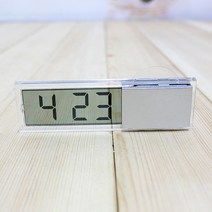 1+1 투명아크릴 흡착식 디지털 탁상시계 작은시계