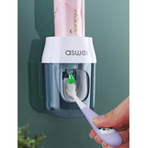 Q1080501 벽걸이 치약 짜기 짜개 자동 치약 디스펜서 펌핑기, 핑크+사은품랜덤증정