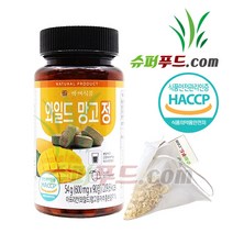 HACCP 식약처 인증 와일드망고 다이어트 정 아프리칸망고종자추출분말 와프리칸망고씨앗분말 와일드망고씨앗가루 와일드망고추출분말 와일드망고정 (90정) + 슈퍼푸드.com 연자육 티백, 1세트, [(600mg x 90정) + 1g]