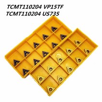 선반 밀링 바이트 도구 tcmt110204 vp15tf tcmt110204 ue6020 초경 인서트 내부 선삭 공구 선삭 인서트 tcmt 110204 절삭 공구, tcmt110204 us735, 10개(1박스)