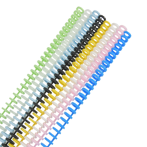 10PCS 10mm 30 Hole Loose Leaf Plastic Binding Ring Detachable Buckle Clamping Strip, [01] Color Random