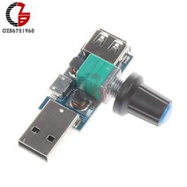 모타컨트롤러 모터 속도 제어기 5V USB 전압 조정기 팬 스위치가있는 무단 속도 컨트롤러 DC 4-12V ~, 한개옵션0
