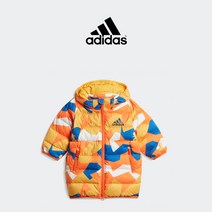 아디다스 SALE IN J AOP 다운 점퍼 GG3565 유아 키즈 점퍼 패딩 탈부착 후드