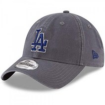 New Era 920 Los Angeles Dodgers Core 클래식 스트랩 백 모자 (흑연) MLB 모자