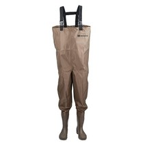 호지먼 매켄지 나일론 및 PVC 미끄럼 방지 부츠 가슴 길이 낚시용 방수 바지 브라운 575194, Size - 7