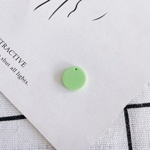 비즈공예 원석 DIY 쥬얼리 액세서리 컬러 라운드 펜던트 귀걸이 재료, 01 1