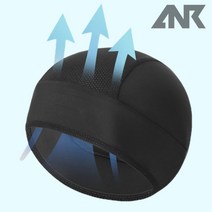 에이엔알 ANR 자전거 메쉬 사이클링캡 쪽모자 스컬캡, 블랙