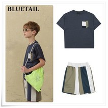 블루테일 [블루테일]반팔 티셔츠SET AXB7TS05NV/AXB7PT03MG