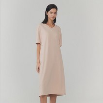 세컨스킨 오가닉코튼 데일리 5부소매 포켓 롱드레스 SD9300