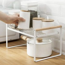 씽크 하부 정리대 싱크대 씽크대 밑 선반 안 싱크인, 블랙