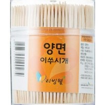 리빙웰 자작나무 양면 대 이쑤시개 원통, 480개입, 27개