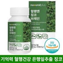 식약처인증 혈행개선제 기억력개선 징코 노인두뇌영양제 혈관확장 집중력향상 비타민B 아연 면역력 3개월분 플라시보 고3 공시생 영양제 혈액순환영양제 인지력 사고력 개선 추천