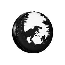 Dinosaur Bigfoot Rv 스페어 타이어 커버 휠 타이어 커버 여행용 트레일러 프로텍터 내후성 방진 캠퍼 트레일러 트럭 SUV Rv 범용 38.1cm(15인치), 빅풋 공룡, 17 inch
