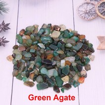 애완돌 반려돌 자연 다채로운 돌 자갈 미네랄 석영 치유 크리스탈 보석 만들기 대량 떨어졌다 홈 수족관, [02] 100g, [13] Green Agate