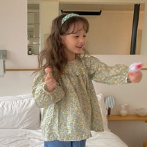 플랜비 봄꽃프릴블라우스
