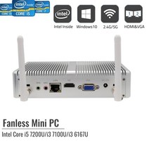 미니PC 팬리스 마이크로 컴퓨터 PC 코어 I5 7267U I3 7167U 미니 Pc 4USB3.0 4K HD VGA Win 10 Linux WIFI, [01] I3 6157U DDR3L, [05] 8GB RAM 256GB SSD