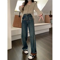 뉴진스 옷 민지 해린 혜인 사복 쿠미쿠미 빈티지 청바지 여팬츠 기모 도톰 와이드 팬츠 겨울 하이웨이스트 일자바지 바지 하니 다니엘 코디 아이돌 스타일