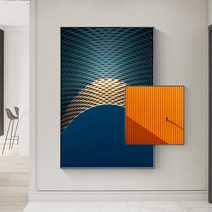 인테리어 모던 현관 그림 수직 복도 빛 추상 회화 거실 더블 레이어 중첩 액자, D