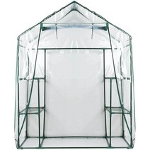 3단 폴리카보네이트온실 조립식온실 PVC 비닐 하우스 가든 온실 3단, 비닐 / 철 프레임