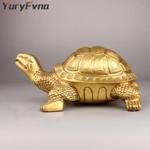 황금 돈 나무 그림 돈들어오는 액자 장식품 황동 풍수 거북이 동상 부 행운 거북이 입상 홈 데스크탑 사무실 장식 선물, m