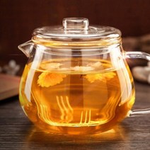 티포트 유리 주전자 티팟 워머 투명 홍차 녹차우리기
