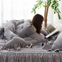 류금숙 라인 프릴 차렵침구 풀세트 (SS/Q/K/SK)