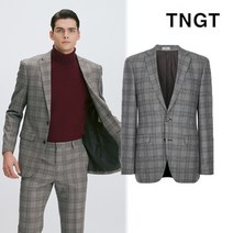 TNGT 95 97 사이즈 그레이 글렌체크 울혼방 뉴어크핏 자켓