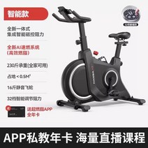 헬스자전거 지능형 실내 운동 자전거 체중 감량 조용한 스포츠 스피닝자전거 실내자전거, 블랙/지능형 전자 제어 저항/AI 시스템