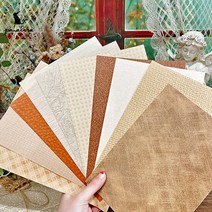 책문진 문진 아크릴문진 황동문진 서예문진 오브제 서예 책 Panalisacraft-A5 혼합 색상 커피 패브릭 질감, 01 10sheets