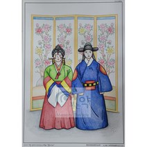 메모리테라피연구소 추억스케치/ 결혼식 컬러링/ 뉴로빅/ 치매예방/ 뇌운동 / 어르신색칠공부, 컬러배경전통결혼식
