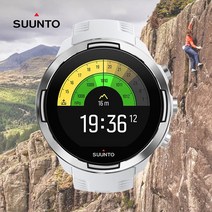 8종 사은품 SUUNTO 국내 공식인증 판매점 순토9 바로 화이트 SS050021000 스포츠 기능 손목시계 고도 기압 스마트 기능