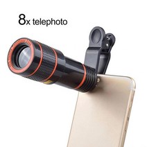 1+1 2개 접사렌즈 노트21 22 울트라망원렌즈 아이폰광각렌즈 아이폰 아이폰망원렌즈 호환범용 휴대 전화 카메라 렌즈 클립 온 12x 18x 휴대 전화 및 태블릿 용 이동 렌즈, 8배 망원