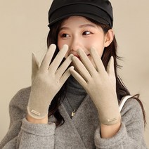 Juse 여성겨울장갑 방한 벨벳 터치 장갑