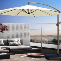 SPR_파라솔 비치 캠핑 대형 초대형 그늘막 야외폭염 정원 업소용 방수 야외용 홀딩 횡단보도 특대형 빅파라솔 접이식 신호등_spr, SPR_대형 원형폴딩파라솔(아이보리)