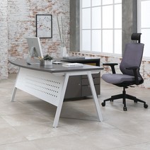 수퍼니처 A라인 중역 팀장책상 타공우라 W1800, 아이스블루