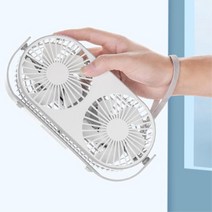 발땀no 사무실책상밑 미니 발선풍기 차량악세서리 자동차내부인테리어 차안꾸미기, 디월스 엘립스빈 듀얼선풍기(그린)