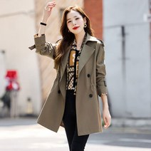 여성 베이직 숏트렌치코트 여자 봄 캐주얼코트