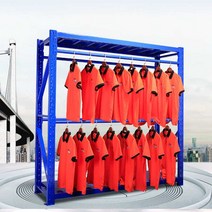 창고 의류 행거 세탁소 앵글 매장용 옷가게 대량 거치, 파란색150x60x2002겹(보드 1겹)