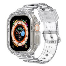 호환애플워치 울트라 투명 일체형 스트랩 49mm, T-transparent