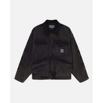 [국내/하루배송] Stussy 스투시 워시드 캔버스 샵 자켓 블랙 115589