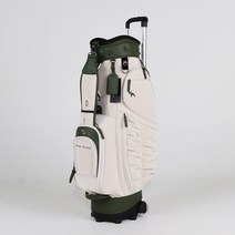 힐크릭 셔링쉐입 여성 바퀴형 캐디백 C02, 아이보리