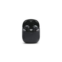 JBL (제이비엘) Tune225TWS 트루무선 이어폰 헤드폰 - JBL 퓨어베이스 사운드 Bluetooth 25시간 배터리 듀얼연결 원어민 음성 어시스턴트 (블랙)