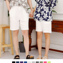 커플시밀러룩 데일리 밴딩 반바지 10colors