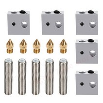 분무기 고익 고압 30mm 길이 압출기 1.75mm 스 로트 튜브 MK8 Makerbot Anet A8 3D 프린터 용 0.4mm 노즐 15Pcs 키트 히터 블록 핫 엔드, 한개옵션0