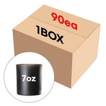 캔들 용기 블랙 무광 글라스 7온스_90개(1BOX)도매