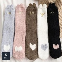 데일로엔 여성용 도톰 귀여운 수면양말 5켤레