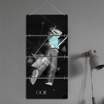 꾸밈데코_멀티전면아크릴코팅액자_골프선수(4단)(nk626)_홈갤러리디자인액자홈데코소품, 타입2 블랙
