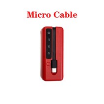 1*18650/18700/20700/21700 배터리 충전기 타입-C USB 포트 보조 케이스 DIY 셸 키트 휴대폰 박스 케, 06 Micro Cable Red