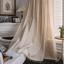 빈티지 레이스 커튼 베이지커튼 뜨개커튼 크로쉐커텐